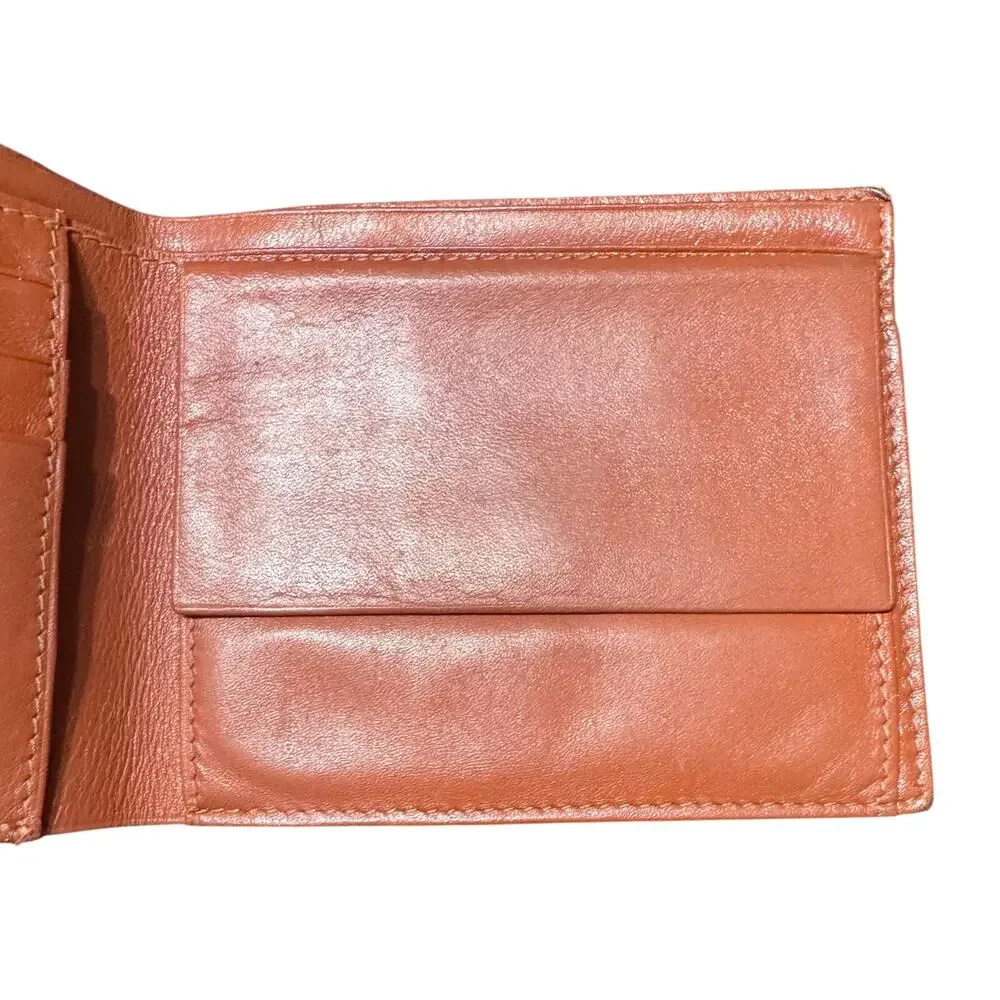 Auth. MCM Cognac Visetos Leather Bifold Wallet